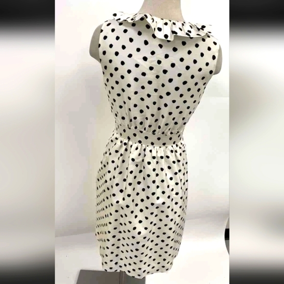 Kate Spade ♠️ 100% Silk Polka Dot Sleeveless Dress Sz Small  And Poly Liner - Picture 4 of 13